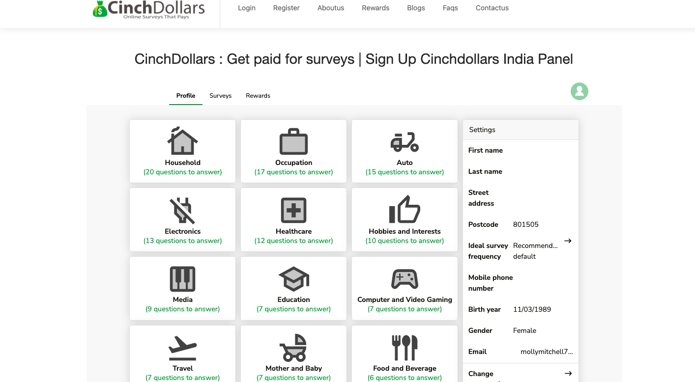 cinchdollars-profile-page