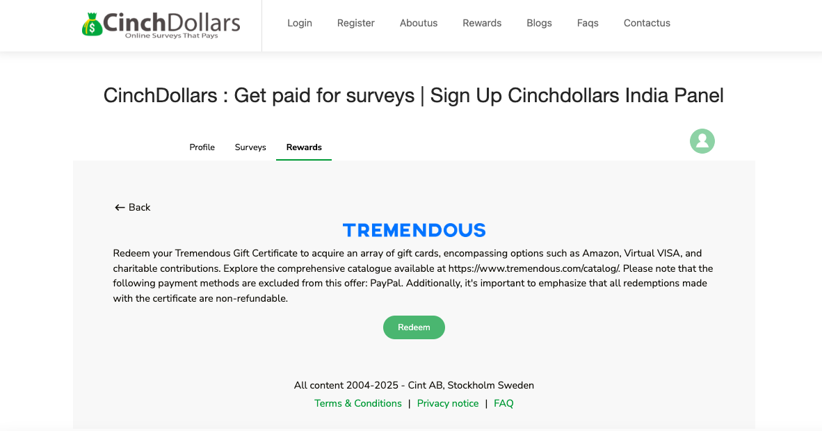 cinchdollars-redeem-tremendous